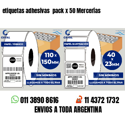 etiquetas adhesivas pack x 50 Mercerías