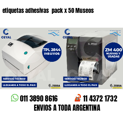 etiquetas adhesivas pack x 50 Museos