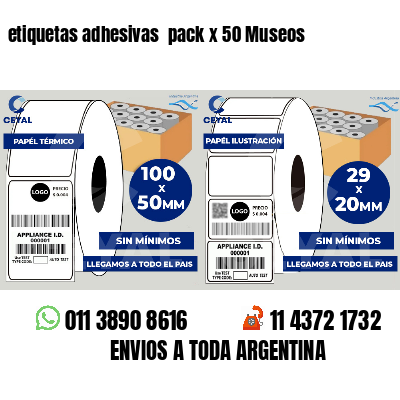etiquetas adhesivas pack x 50 Museos