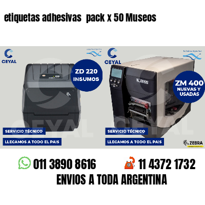 etiquetas adhesivas pack x 50 Museos