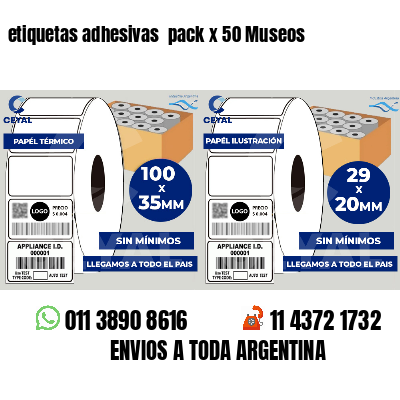 etiquetas adhesivas pack x 50 Museos