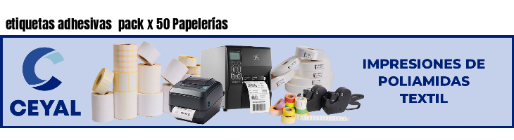 etiquetas adhesivas pack x 50 Papelerías