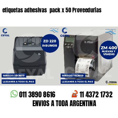 etiquetas adhesivas pack x 50 Proveedurías