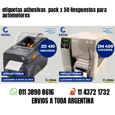 etiquetas adhesivas pack x 50 Respuestos para automotores