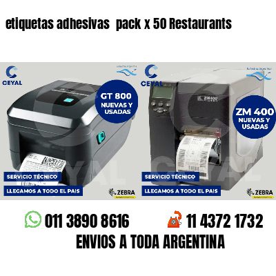 etiquetas adhesivas pack x 50 Restaurants