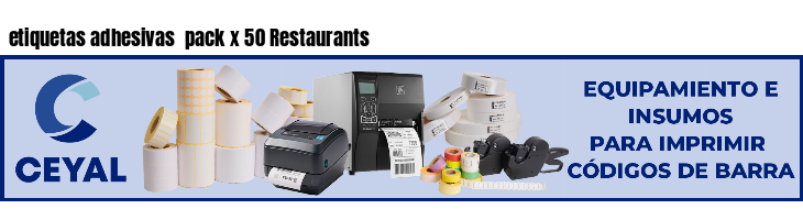 etiquetas adhesivas pack x 50 Restaurants
