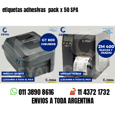 etiquetas adhesivas pack x 50 SPA