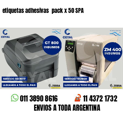 etiquetas adhesivas pack x 50 SPA