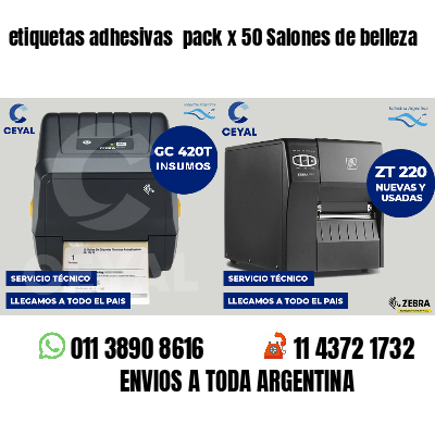 etiquetas adhesivas pack x 50 Salones de belleza