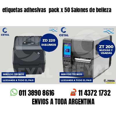 etiquetas adhesivas pack x 50 Salones de belleza