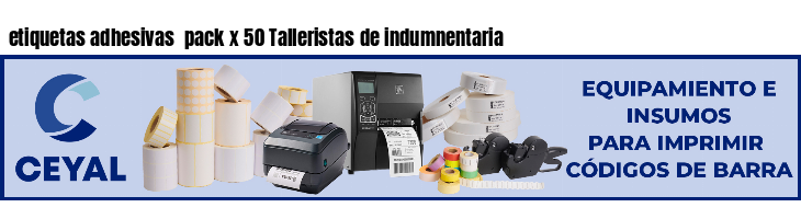 etiquetas adhesivas pack x 50 Talleristas de indumnentaria