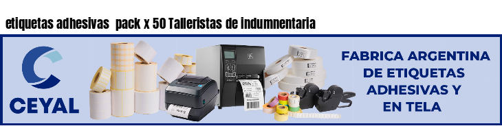 etiquetas adhesivas pack x 50 Talleristas de indumnentaria