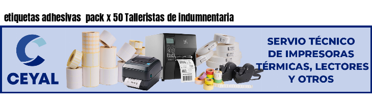 etiquetas adhesivas pack x 50 Talleristas de indumnentaria