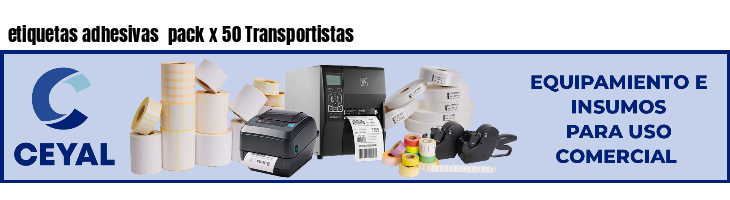 etiquetas adhesivas pack x 50 Transportistas