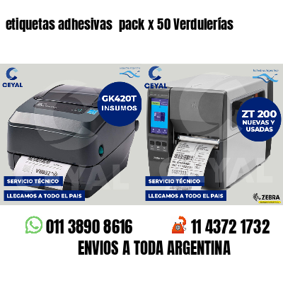 etiquetas adhesivas pack x 50 Verdulerías