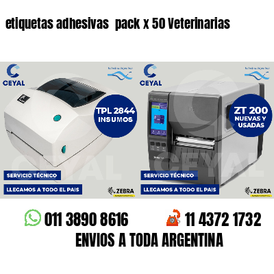 etiquetas adhesivas  pack x 50 Veterinarias