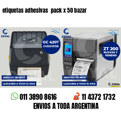 etiquetas adhesivas pack x 50 bazar
