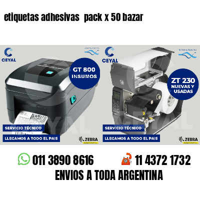 etiquetas adhesivas pack x 50 bazar