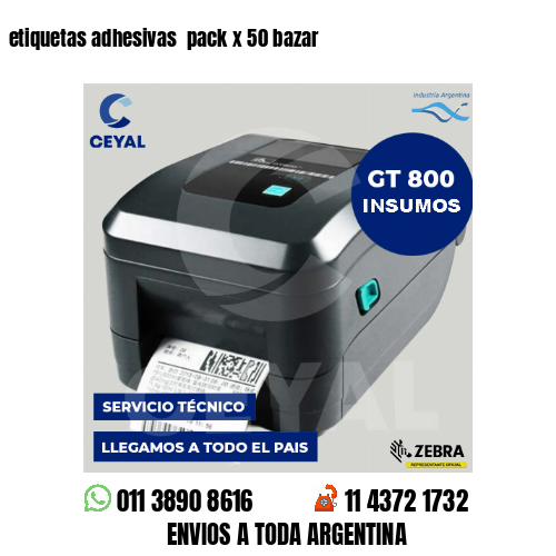 etiquetas adhesivas  pack x 50 bazar