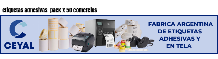 etiquetas adhesivas pack x 50 comercios