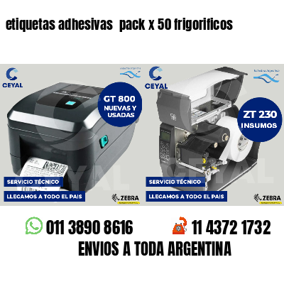 etiquetas adhesivas  pack x 50 frigorificos