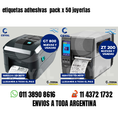 etiquetas adhesivas pack x 50 joyerias