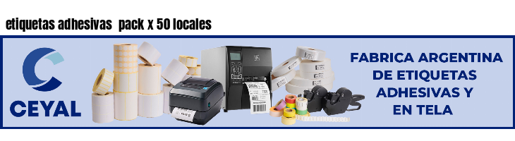 etiquetas adhesivas pack x 50 locales