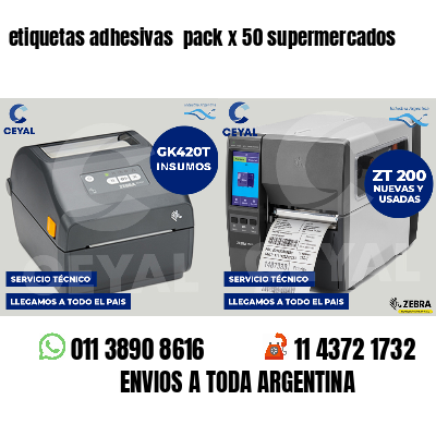 etiquetas adhesivas pack x 50 supermercados