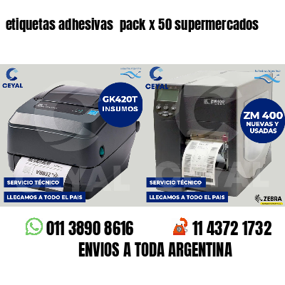 etiquetas adhesivas pack x 50 supermercados