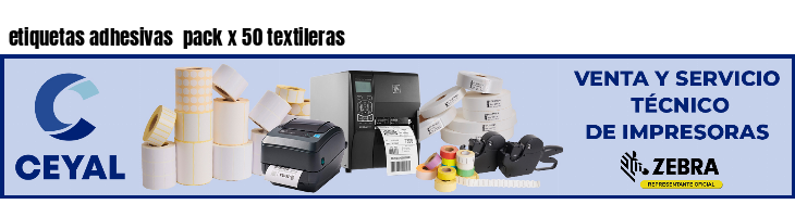etiquetas adhesivas pack x 50 textileras