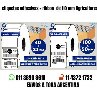 etiquetas adhesivas   ribbon  de 110 mm Agricultores