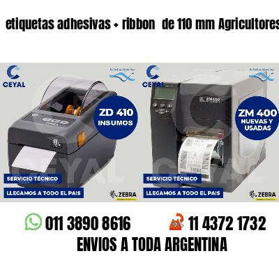 etiquetas adhesivas   ribbon  de 110 mm Agricultores