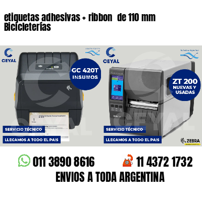 etiquetas adhesivas ribbon de 110 mm Bicicleterías