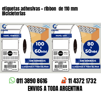 etiquetas adhesivas ribbon de 110 mm Bicicleterías