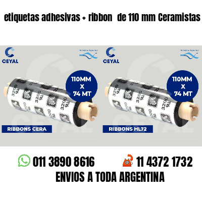 etiquetas adhesivas ribbon de 110 mm Ceramistas