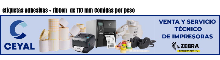 etiquetas adhesivas ribbon de 110 mm Comidas por peso