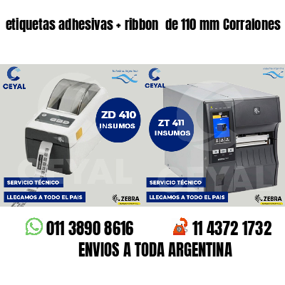 etiquetas adhesivas ribbon de 110 mm Corralones