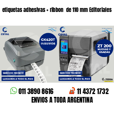 etiquetas adhesivas ribbon de 110 mm Editoriales