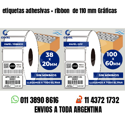 etiquetas adhesivas ribbon de 110 mm Gráficas
