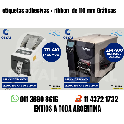 etiquetas adhesivas ribbon de 110 mm Gráficas