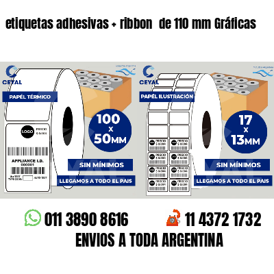 etiquetas adhesivas ribbon de 110 mm Gráficas
