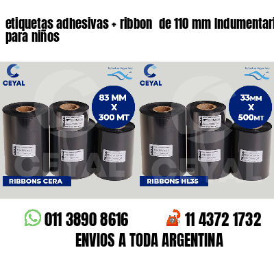 etiquetas adhesivas   ribbon  de 110 mm Indumentaria para niños