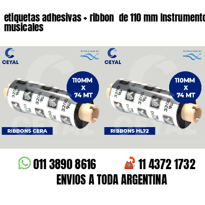 etiquetas adhesivas   ribbon  de 110 mm Instrumentos musicales