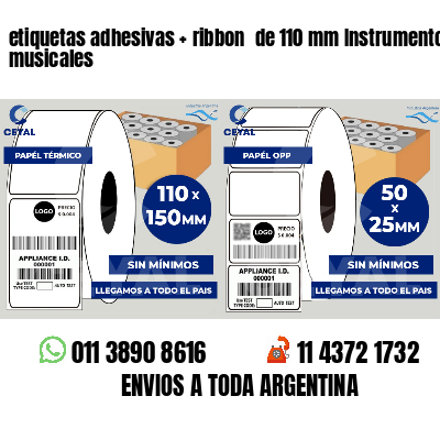 etiquetas adhesivas ribbon de 110 mm Instrumentos musicales
