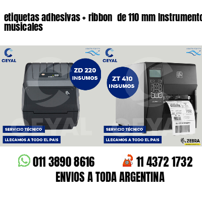 etiquetas adhesivas ribbon de 110 mm Instrumentos musicales
