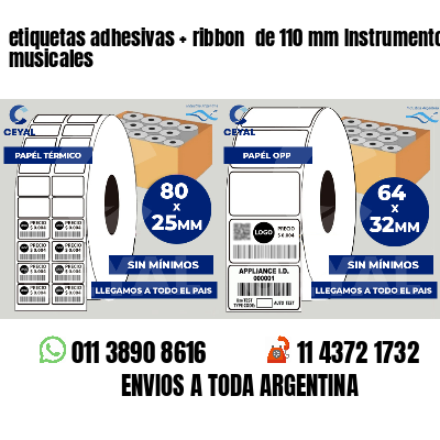 etiquetas adhesivas   ribbon  de 110 mm Instrumentos musicales