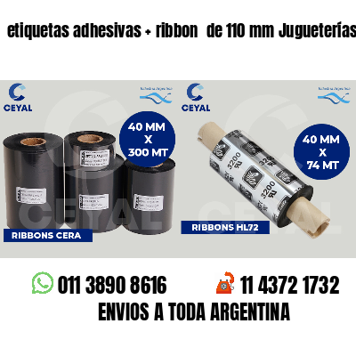 etiquetas adhesivas ribbon de 110 mm Jugueterías