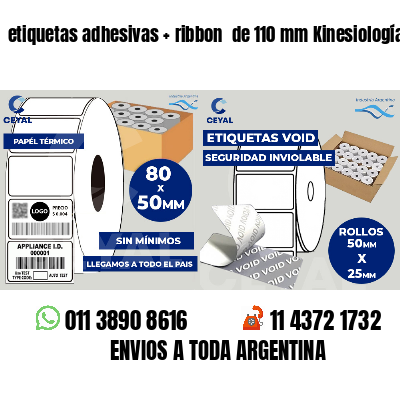 etiquetas adhesivas   ribbon  de 110 mm Kinesiología