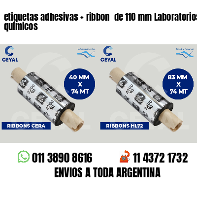 etiquetas adhesivas ribbon de 110 mm Laboratorios químicos