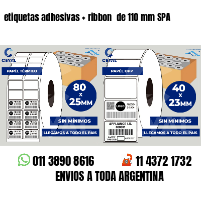 etiquetas adhesivas ribbon de 110 mm SPA